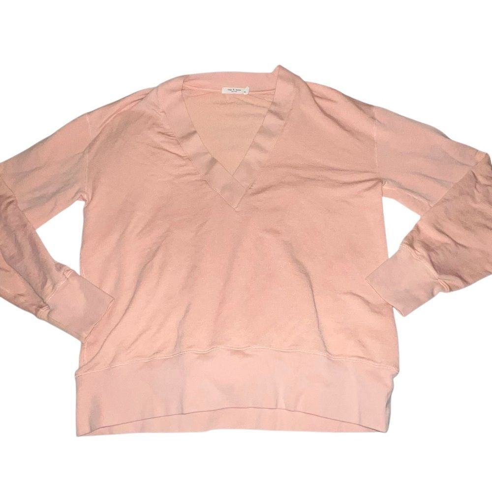 Rag & Bone lightweight peach V-neck sweatshirt size S